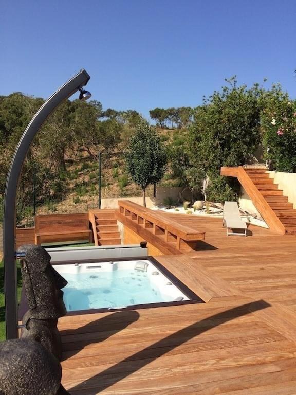 F2 Avec Jacuzzi, Petanque, A 3 Min Mer, Dans Grande Propriete Porticcio  Bagian luar foto