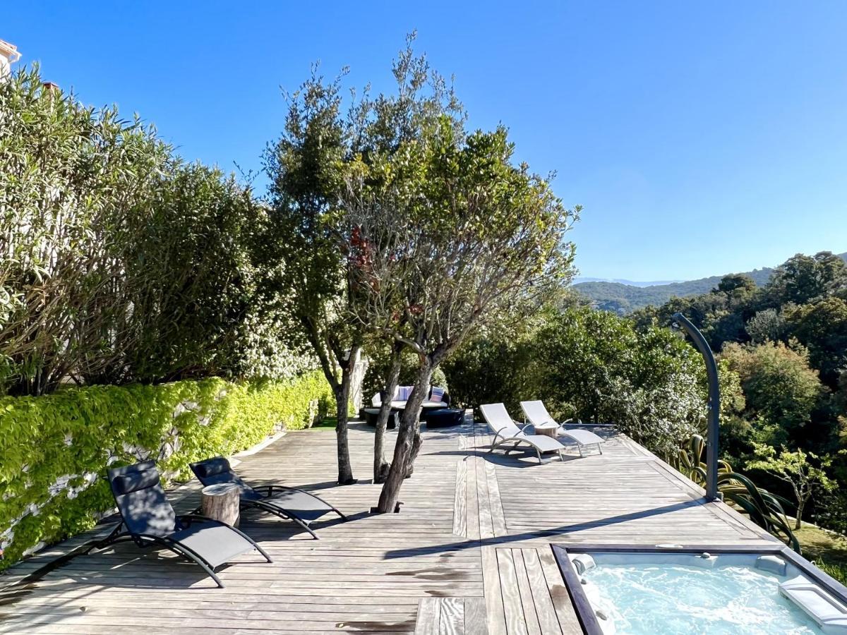 F2 Avec Jacuzzi, Petanque, A 3 Min Mer, Dans Grande Propriete Porticcio  Bagian luar foto